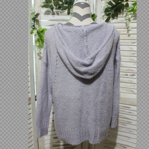 American Eagle Lavender Violet Hooded Sweater (263)🦋 - Picture 4 of 10